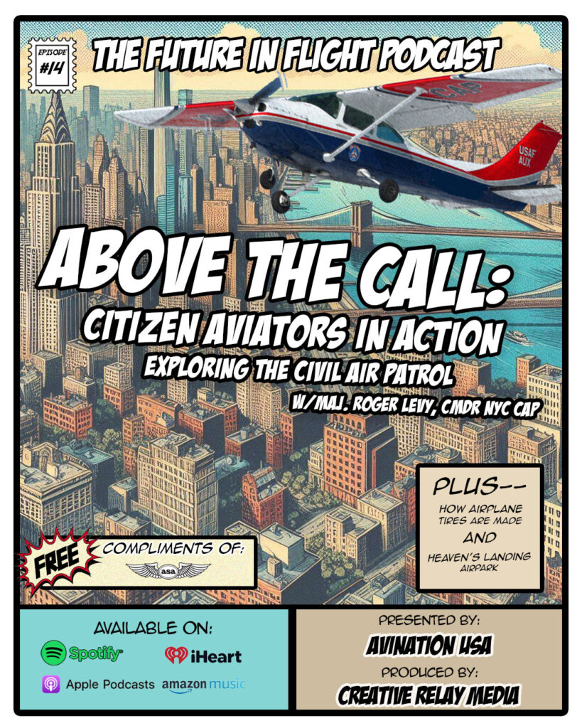 A Civil Air Patrol Cessna flying in the skies above NYC.