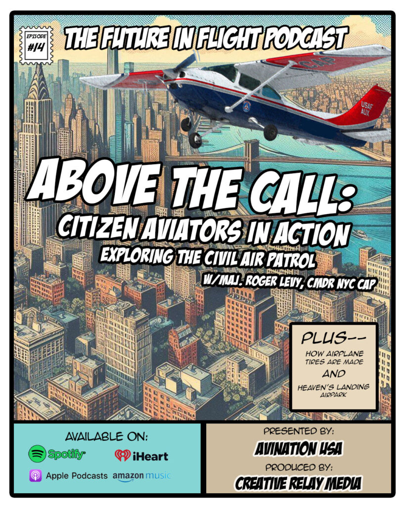 A Civil Air Patrol Cessna flying in the skies above NYC.