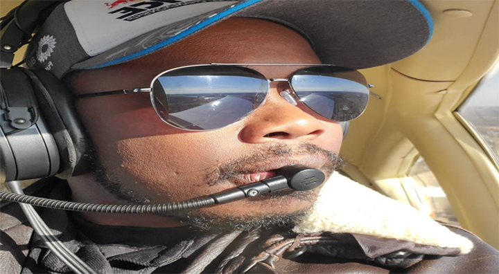 Vanzell Jenkins' Journey Champions Diversity in Aviation. Vanzell in the airplane on his way to inspire more young individuals into aviation!